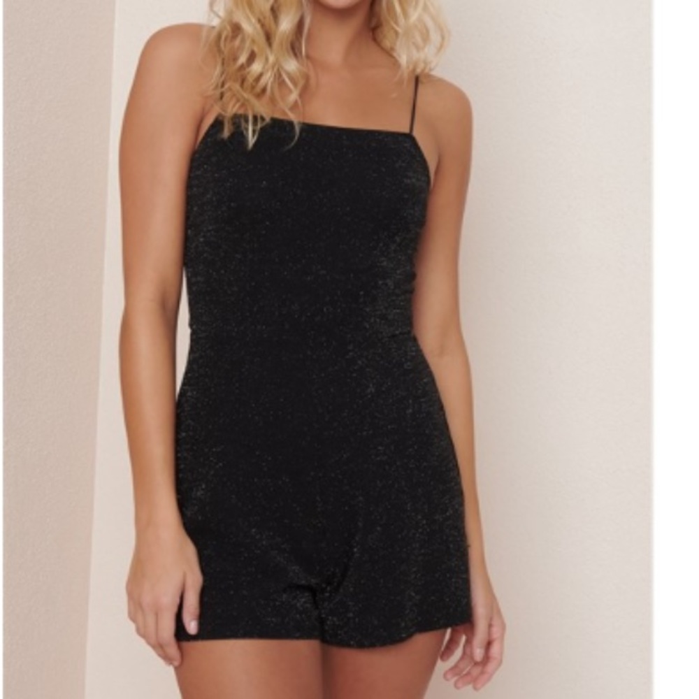 Black Sparkly romper 🖤